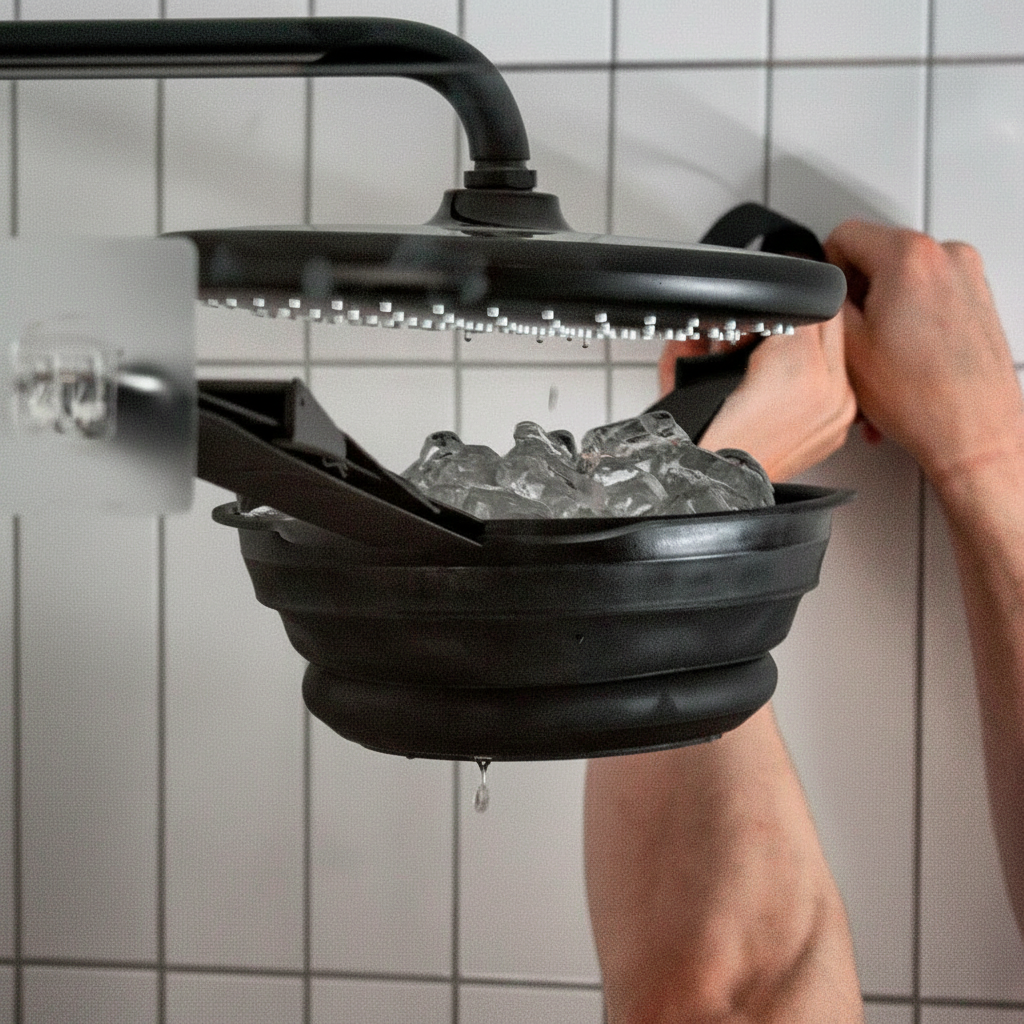 Hűtő asztali ventilátor jégterápiához és hideg merüléshez zuhannyal