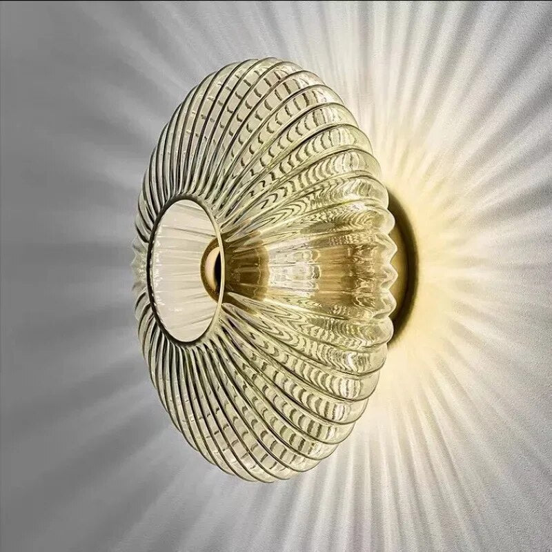 NovaLume Glas Ripple Lichter Innenwandlampen für Wohnkultur