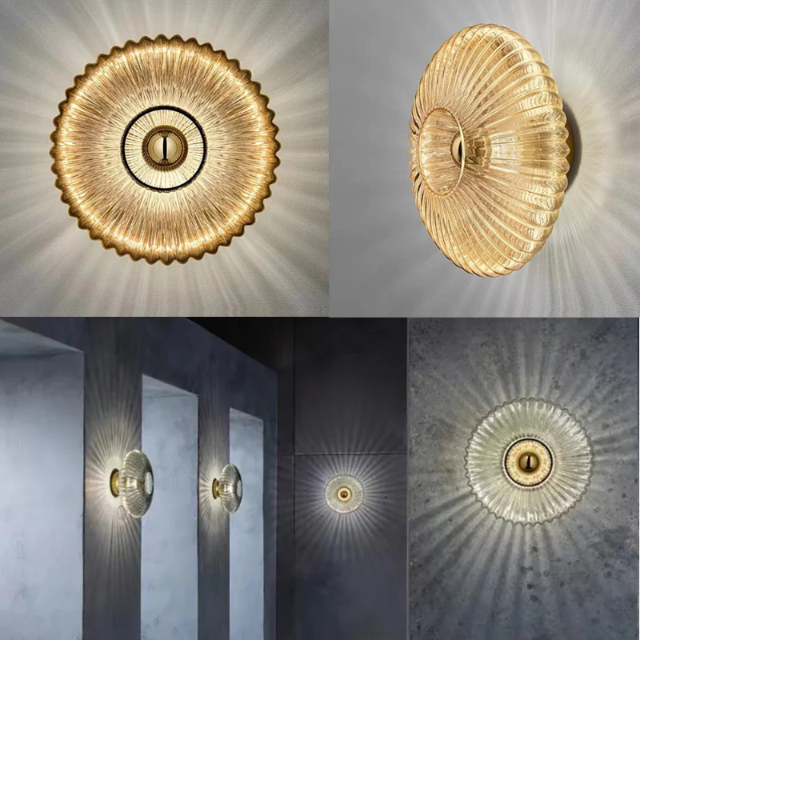 NovaLume Glas Ripple Lichter Innenwandlampen für Wohnkultur