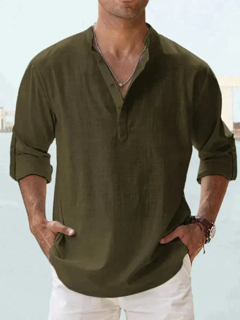 Calder Men Linen Shirt For Everyday Summer Casual Look