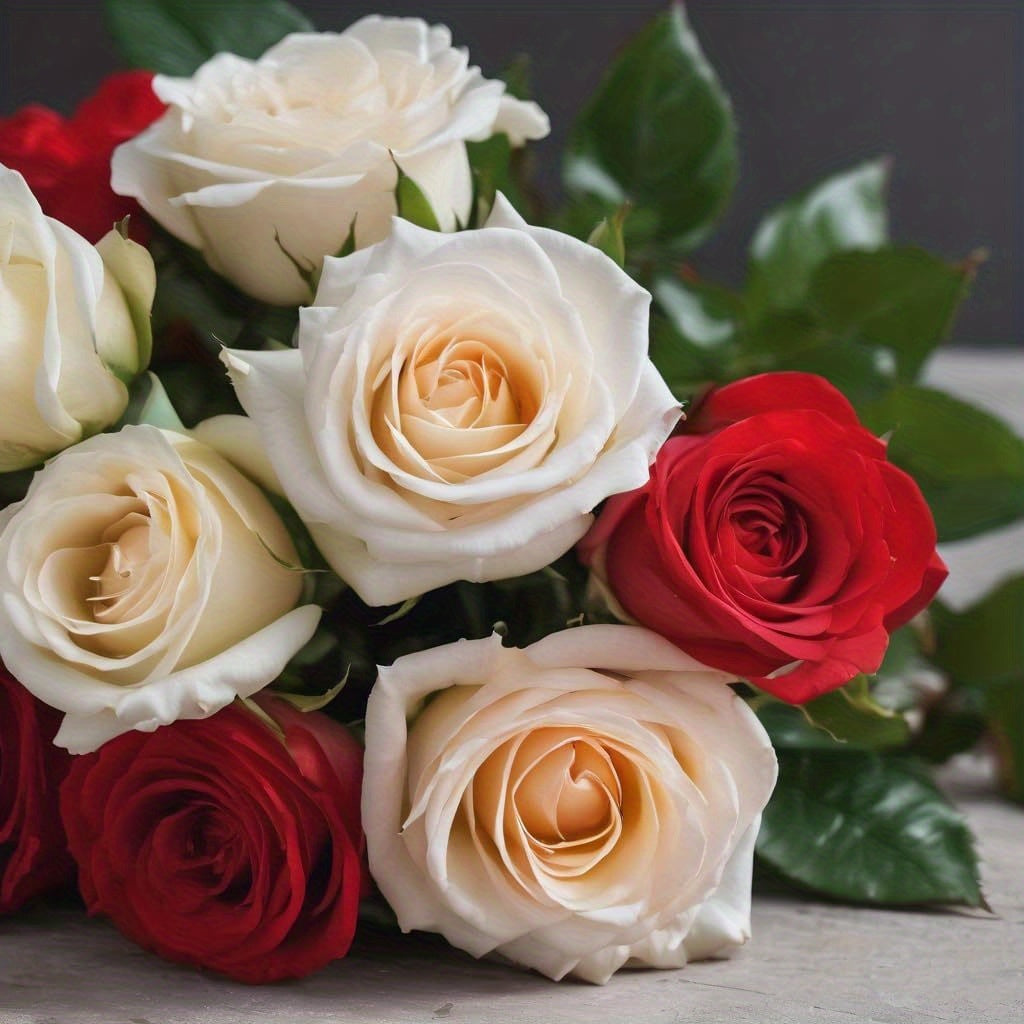 Bouquet di rose rosse artificiali per la festa della mamma, decorazione per la casa