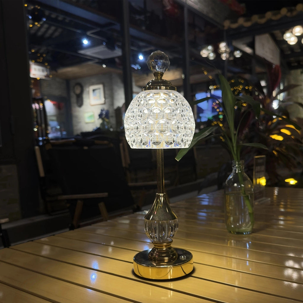 Lampe de chevet Crystal Touch avec lumière LED rechargeable