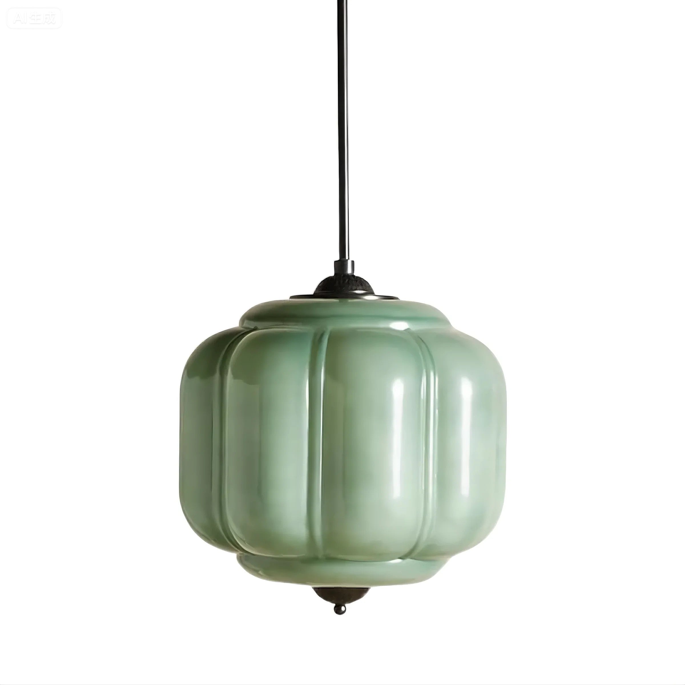 Vintage Glass Pumpkin Pendant Ceiling Light Fixture | Rosalyssa
