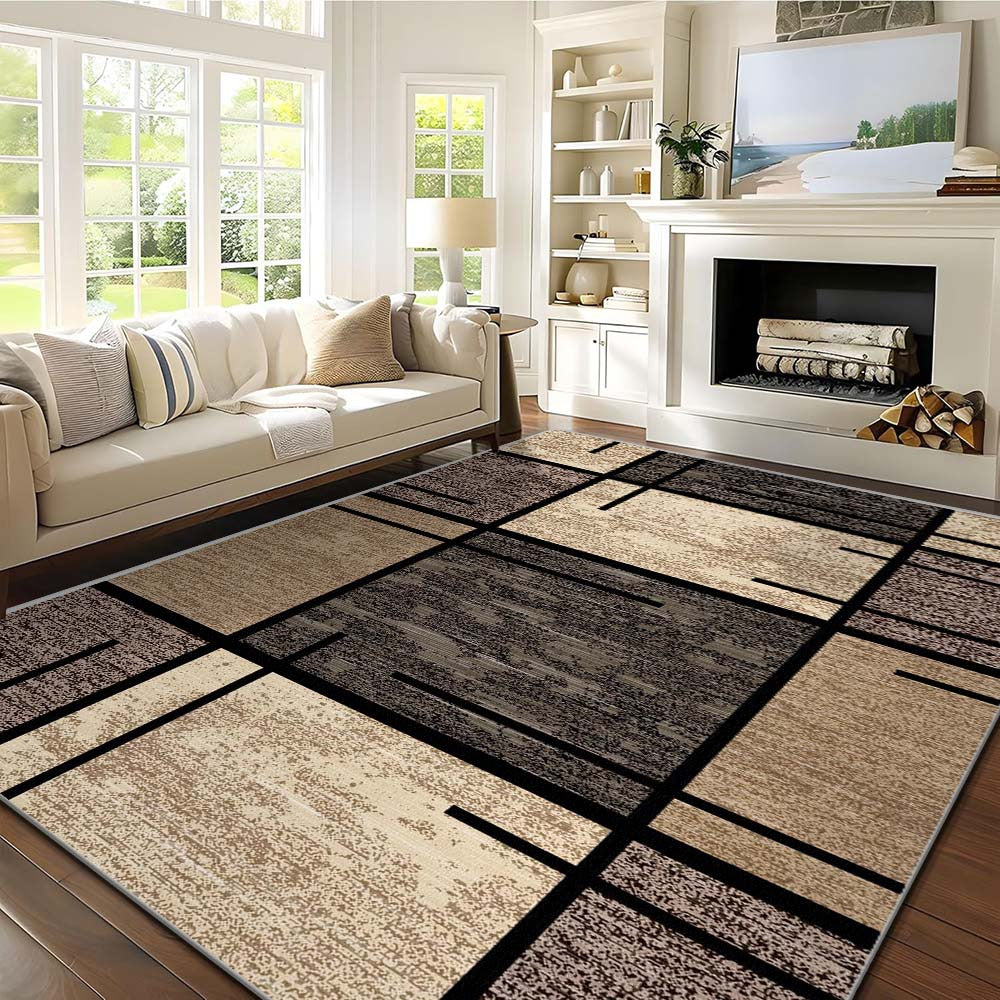 Tappeto Elegante Geometrico con Retro Antiscivolo Lavabile