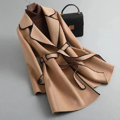 Hand Tied High-grade Woolen Overcoat