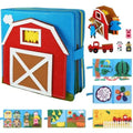 LumaNest Farm Life Felt Quiet Book For Babies With Fruit And Animals