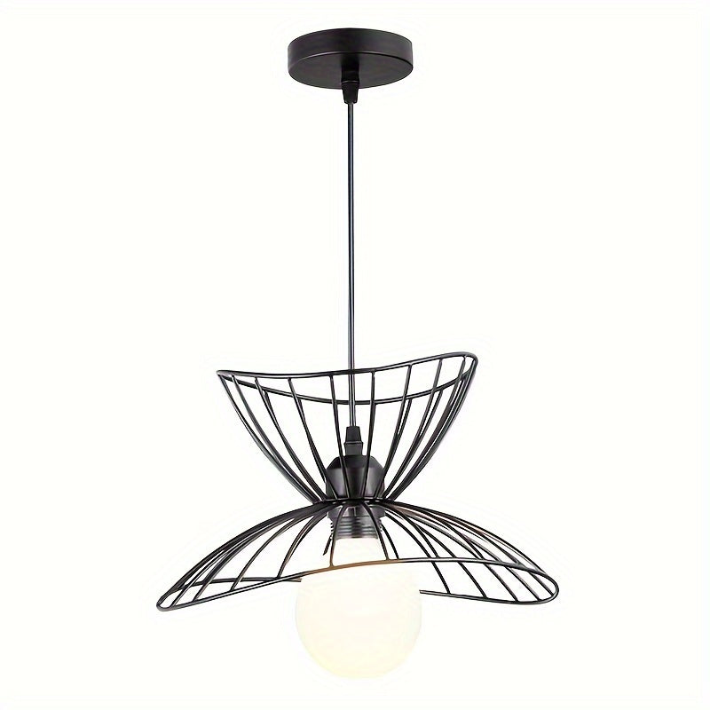 Adjustable Black Pendant Light With Retro Industrial Design