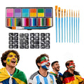 Neon Face Paint Set With Soccer Ball Theme For Festivals And Events