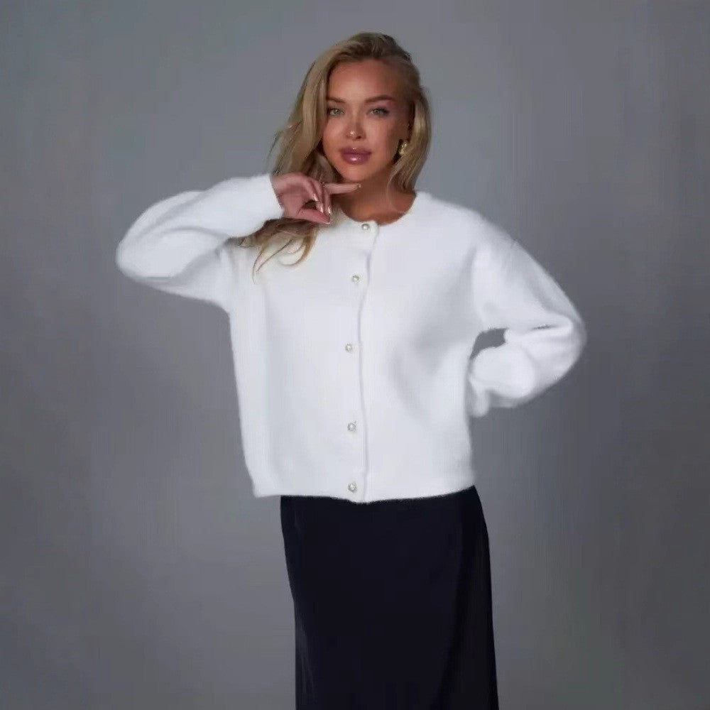 Soft Glutinous Versatile European And American Idle Style Knitted Coat