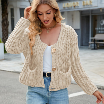 Chunky Knit Button Vest
