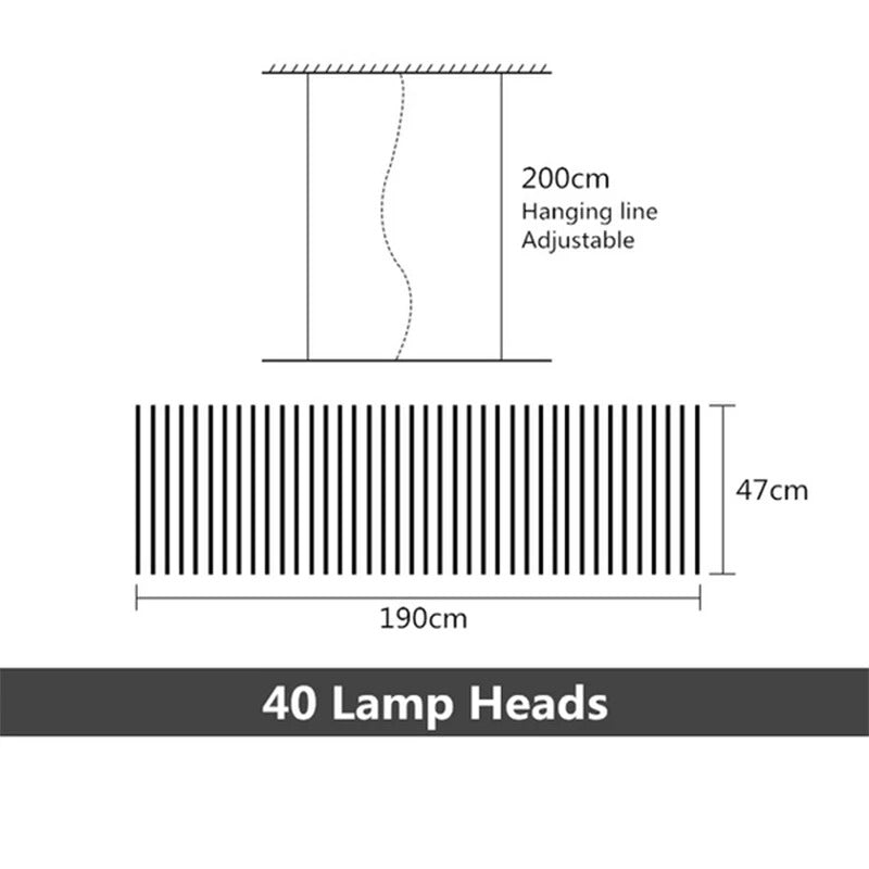 Lámpara colgante moderna LatticeChord de aluminio con control remoto y 40 enchufes E26/E27