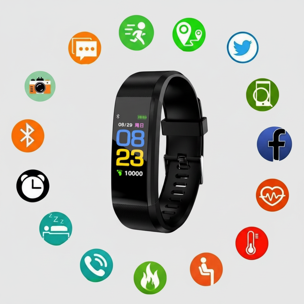 Smartwatch Fitness Tracker With Activity Monitoring Wristband