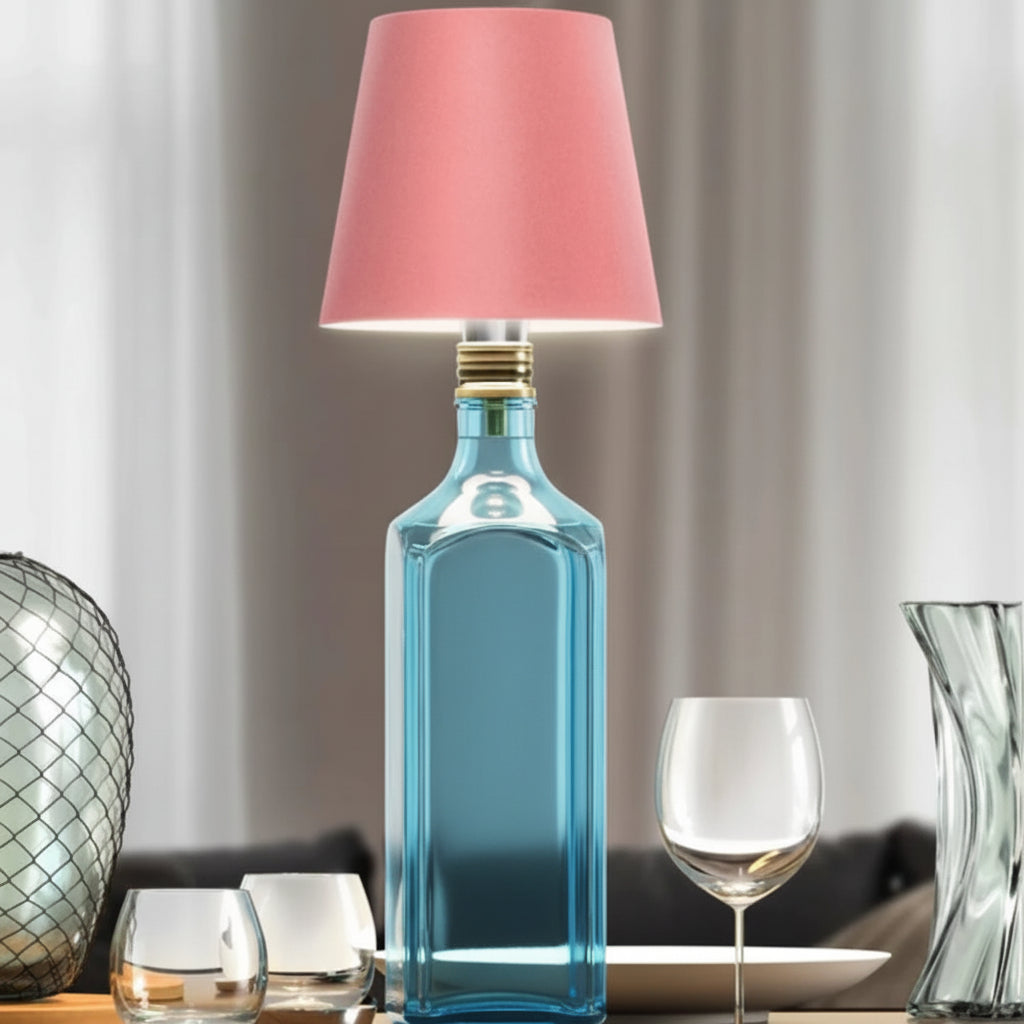 LumiFlasche ボトルランプ 充電式バッテリー付きで快適なホームライティングに最適