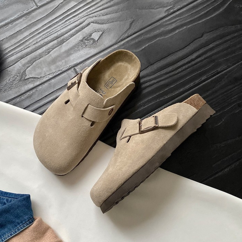 Papuci unisex NovaLuxe din piele, stil sandale Boston