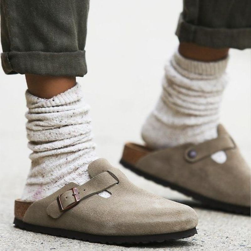 Papuci unisex NovaLuxe din piele, stil sandale Boston