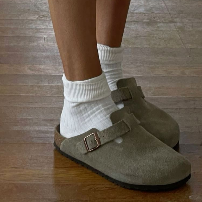 Papuci unisex NovaLuxe din piele, stil sandale Boston