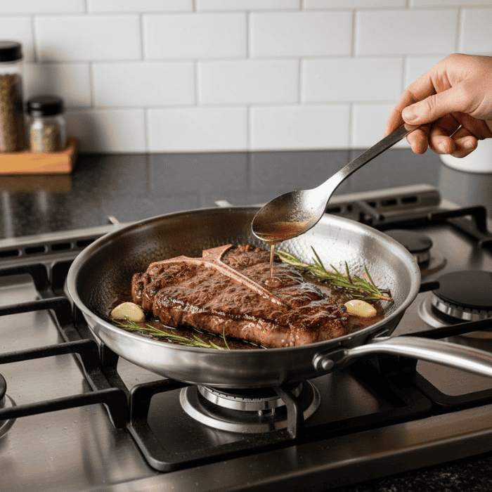 Apex Titan Bratpfanne 2.0 Kratzfester Titan Ohne Beschichtung für Perfektes Braten