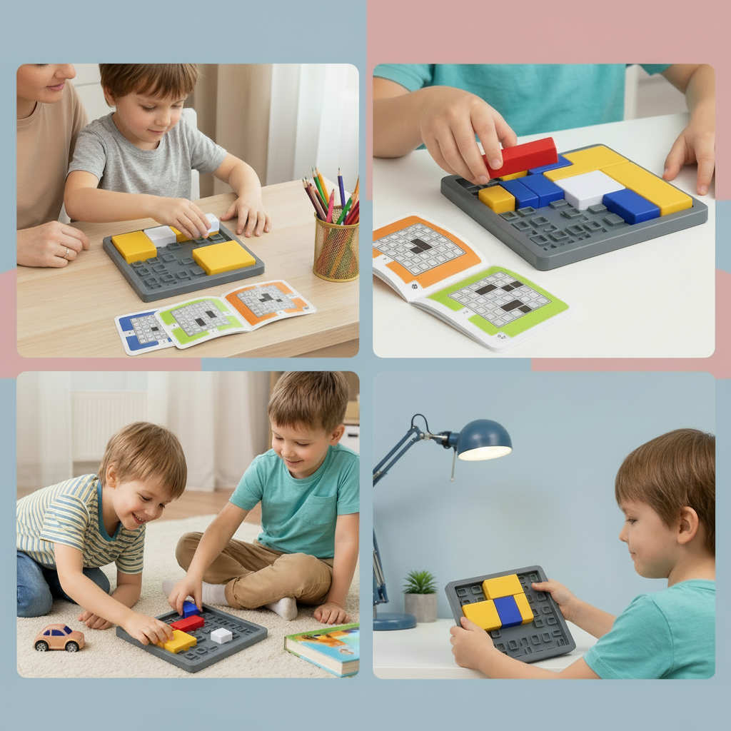 Bloques de Madera para Rompecabezas para Niños, Juguete de Clasificación de Formas y Aprendizaje
