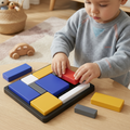 Bloques de Madera para Rompecabezas para Niños, Juguete de Clasificación de Formas y Aprendizaje