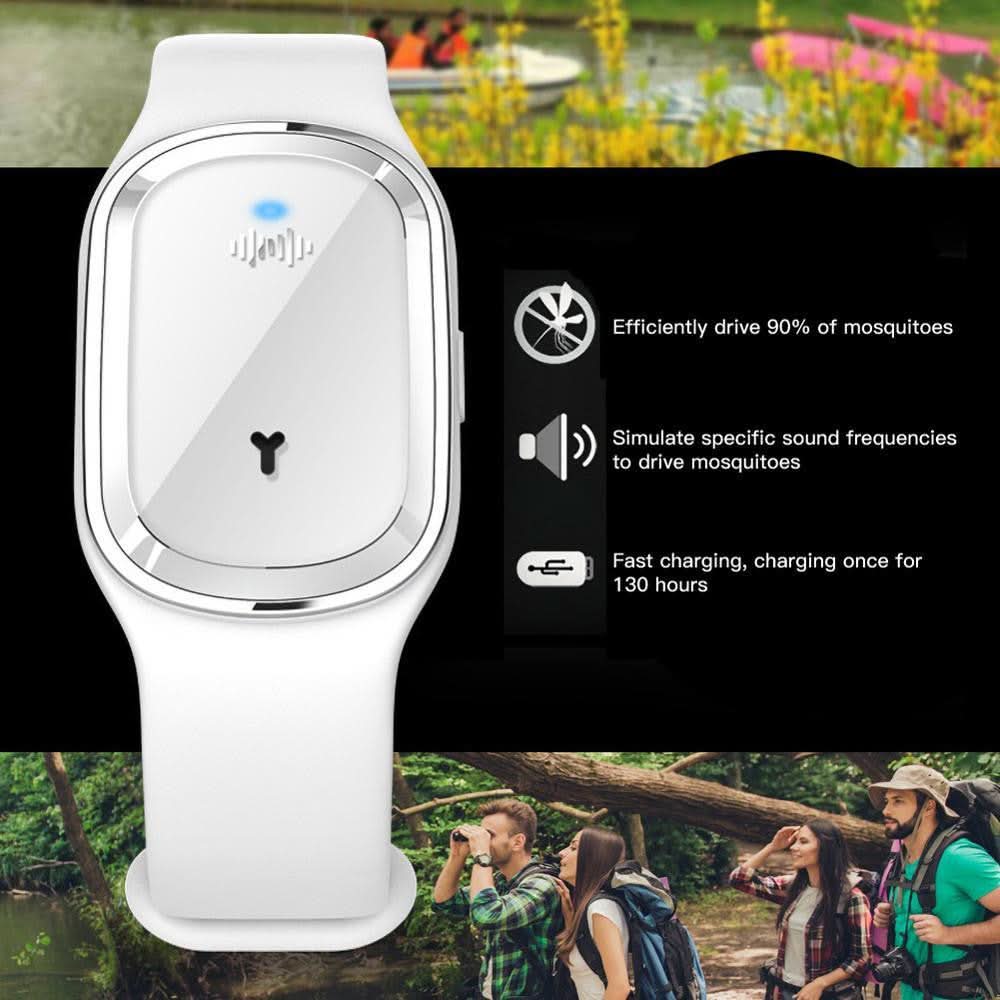 AeroGuard Ultraschall-Mückenabwehrarmband mit wiederaufladbarem Akku, modernes Design