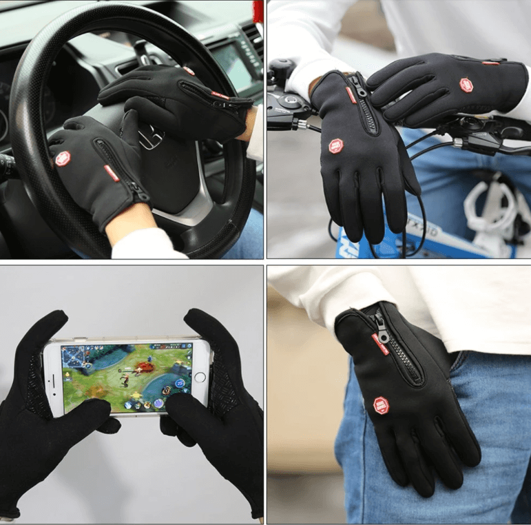 قفازات حرارية للطقس البارد بتصميم مقاوم للماء والرياح