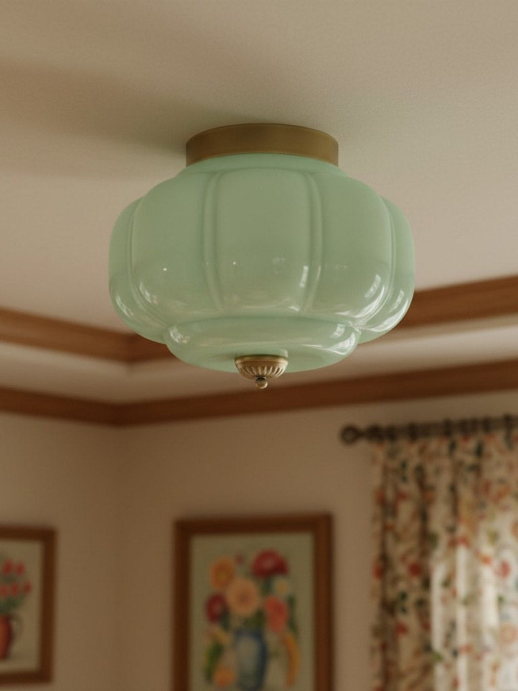 Stropní svítidlo Milk Glass s skleněným stínidlem, moderní přisazené, skandinávský styl