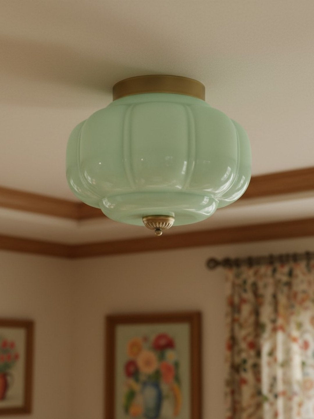 Stropní svítidlo Milk Glass s skleněným stínidlem, moderní přisazené, skandinávský styl