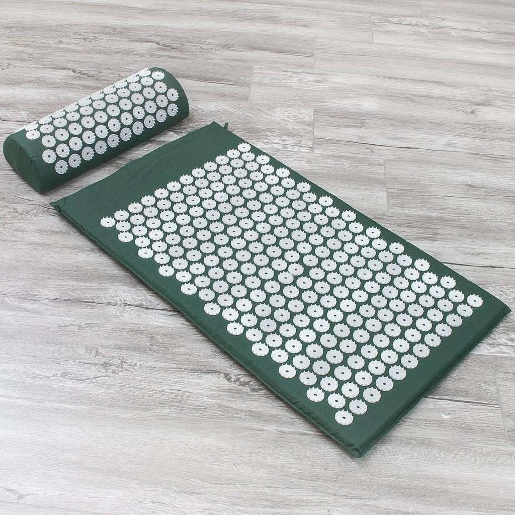 CalmFlow Acupressure Yoga Mat and Cushion Set for Natural Pain Relief and Relaxation