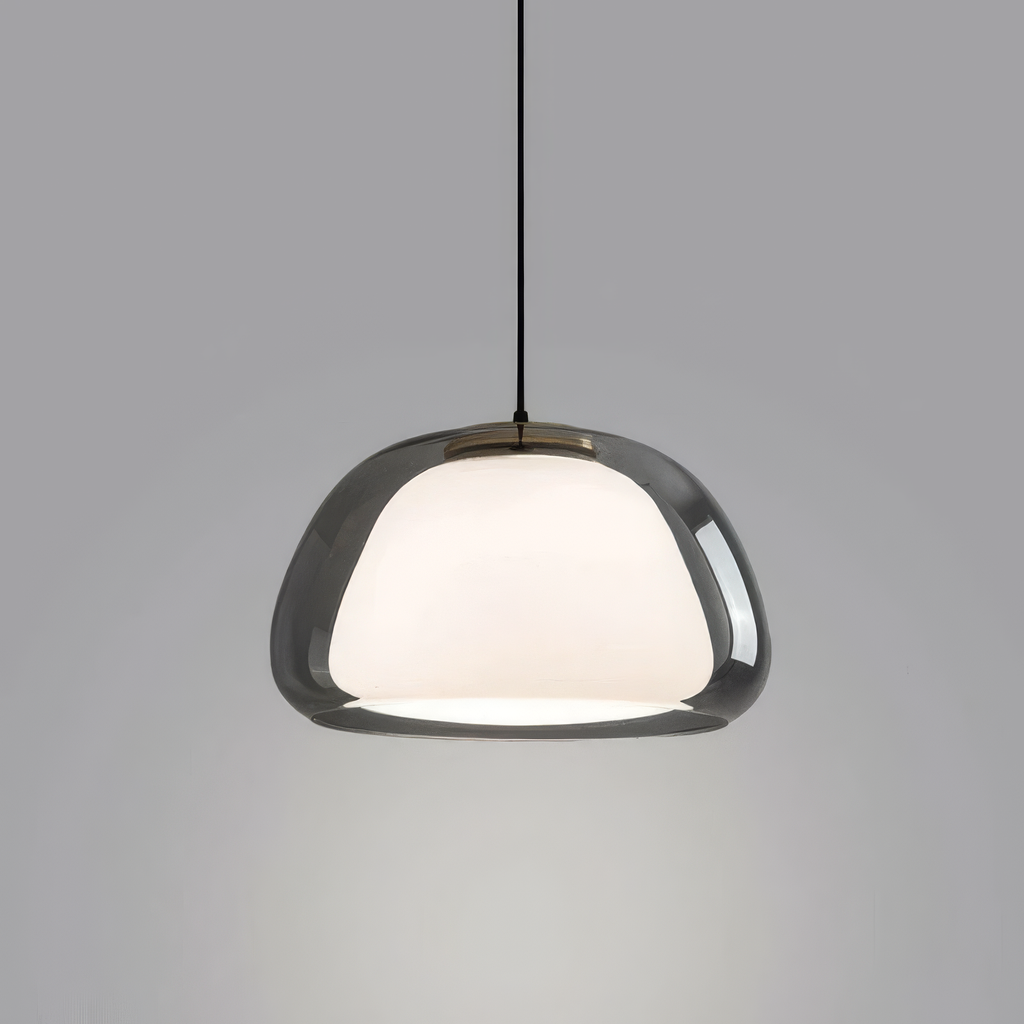Oversized Glass Dome Ceiling Pendant Light with Tinted Shade | Rosalyssa