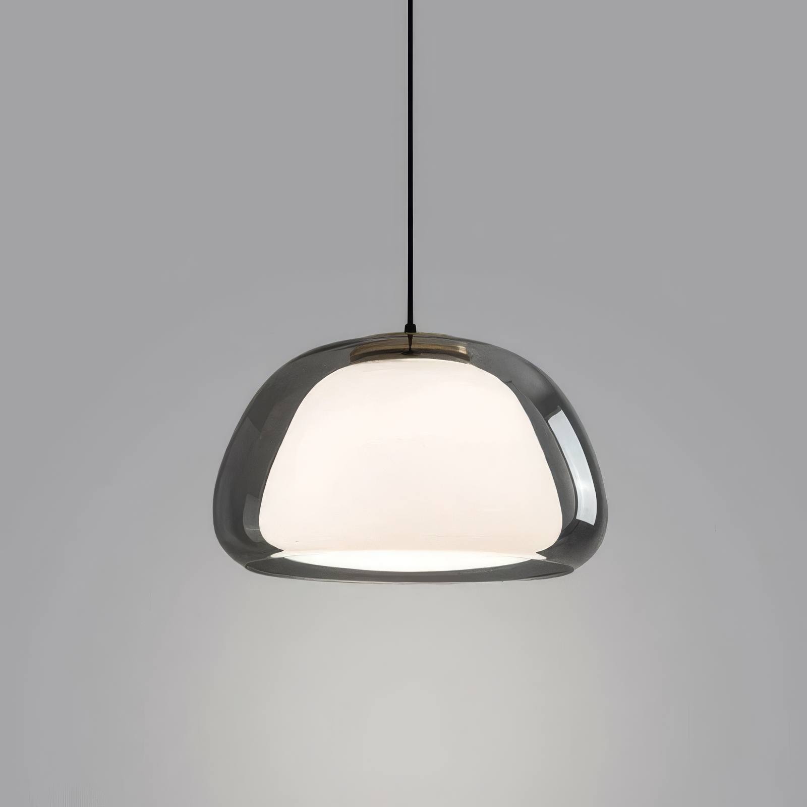 Oversized Glass Dome Ceiling Pendant Light with Tinted Shade | Rosalyssa