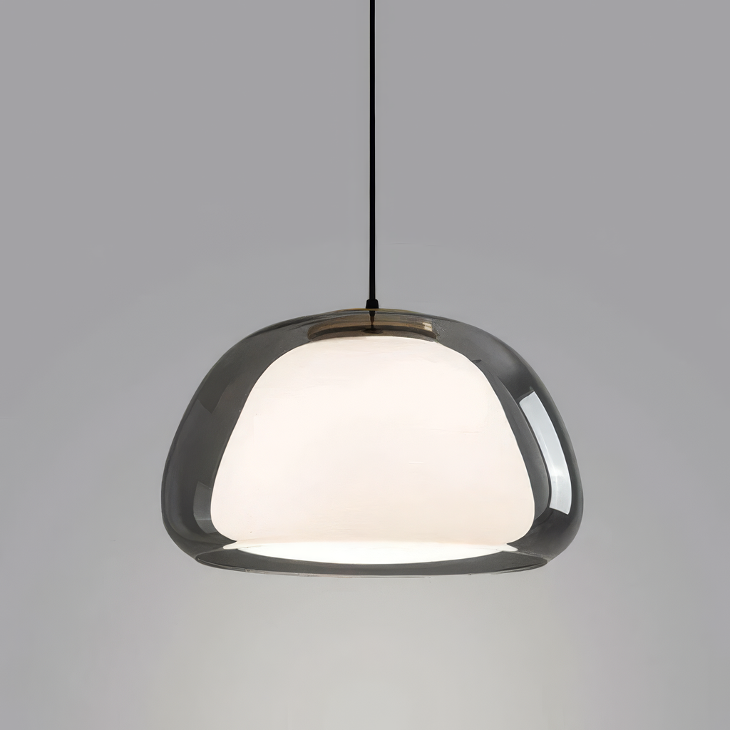 Oversized Glass Dome Ceiling Pendant Light with Tinted Shade | Rosalyssa