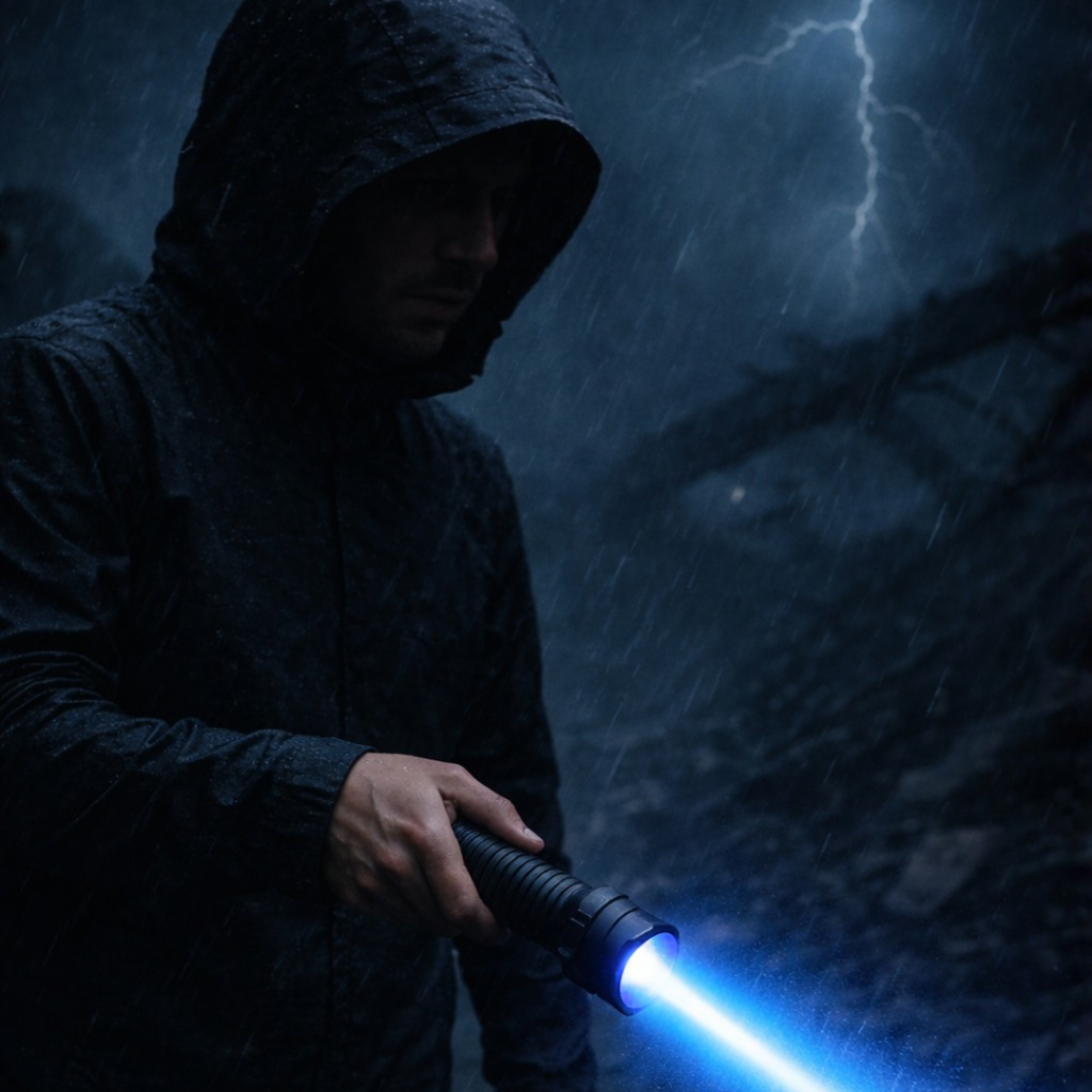 High Power Tactical Flashlight Waterproof Construction