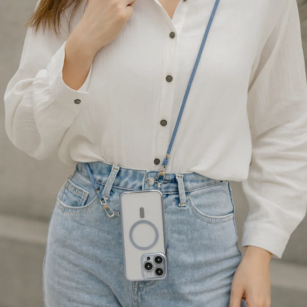 Coque de téléphone MagSafe avec bandoulière et sangle tour de cou