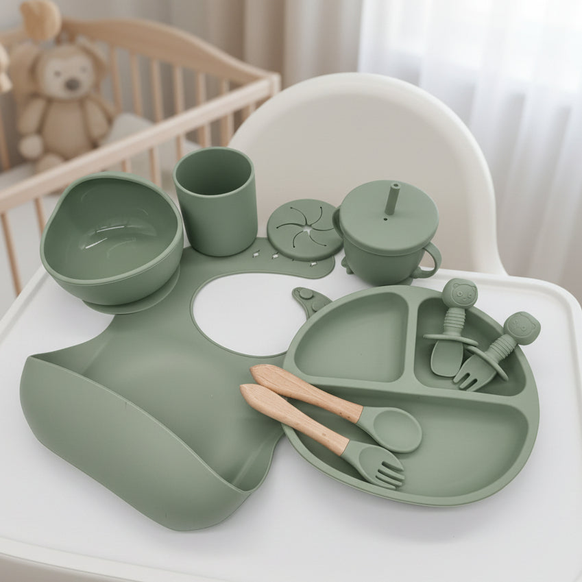 Set de masă BrightNest pentru bebeluși, sigur BPA, prietenos cu copiii, pentru copii mici
