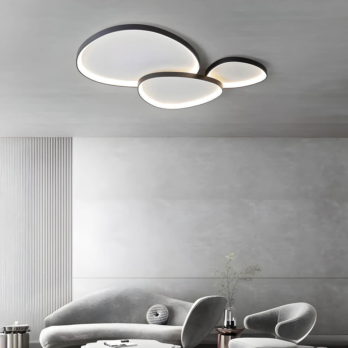 Stropní LED světlo s možností stmívání a moderním organickým designem pro obývací pokoje