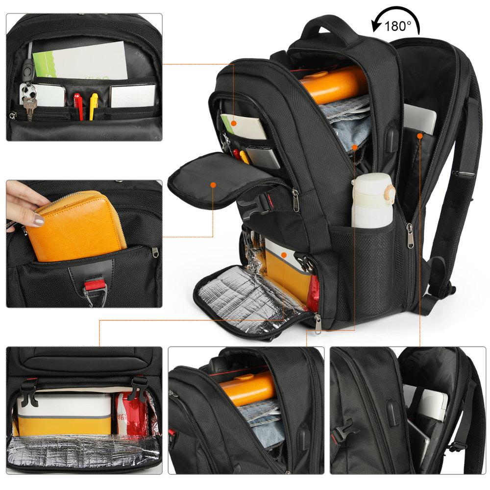 Travel Daypack With Insulated Laptop Pocket And Organizer