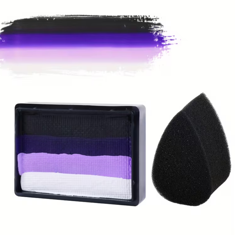 Vibrant Rainbow Neon Body Paint Kit For Face And Body Art