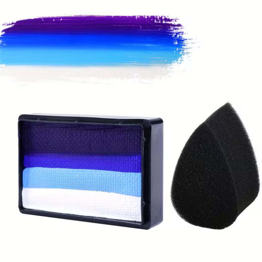 Vibrant Rainbow Neon Body Paint Kit For Face And Body Art