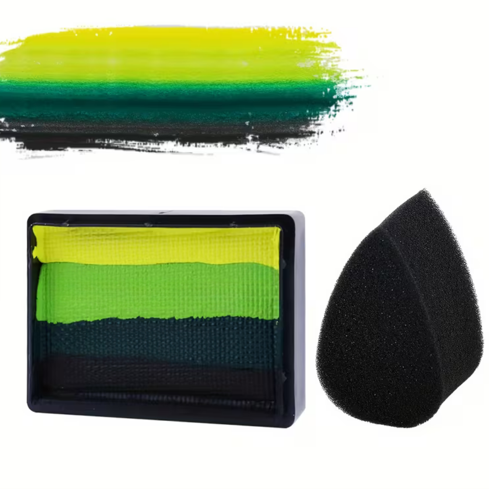 Vibrant Rainbow Neon Body Paint Kit For Face And Body Art