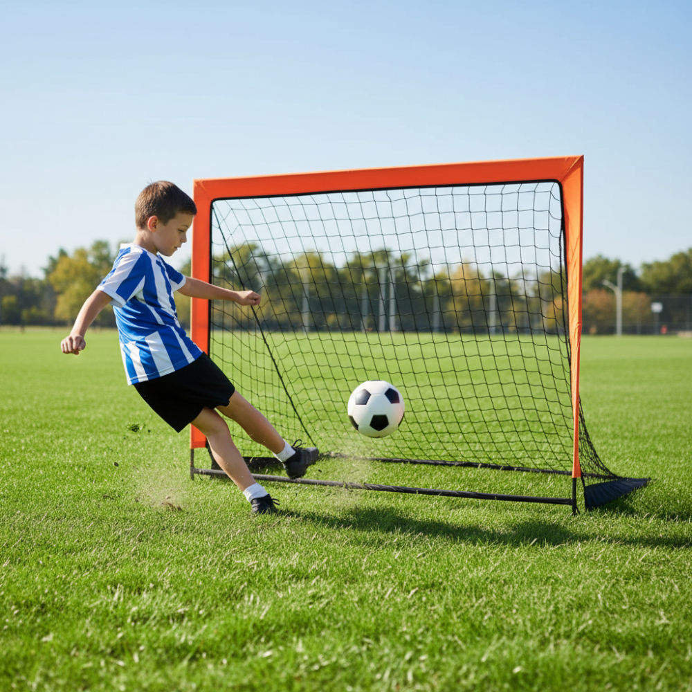 Foldable Soccer Net For Quick Backyard Training Easy Setup