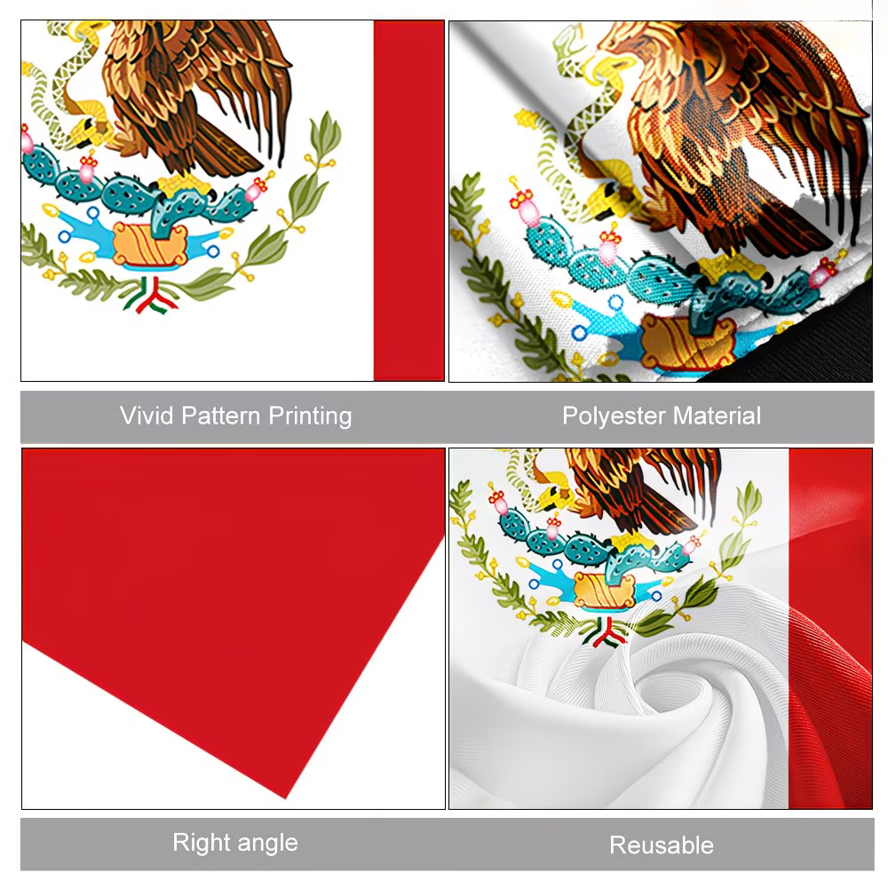 Mexico Flag Banner Soccer Cape For Game Day Wear Large