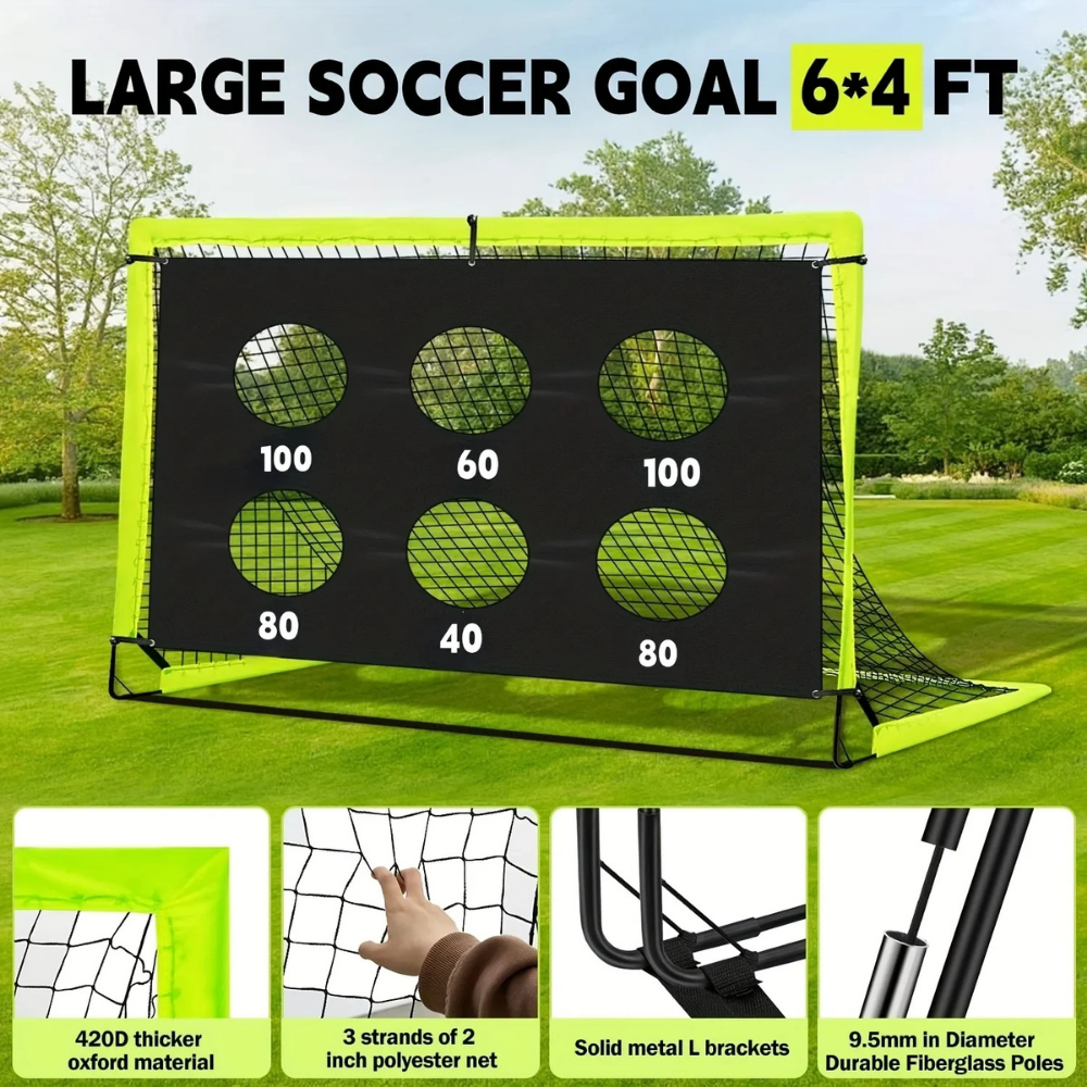 Portable Soccer Target Goal For Precision Shooting Practice