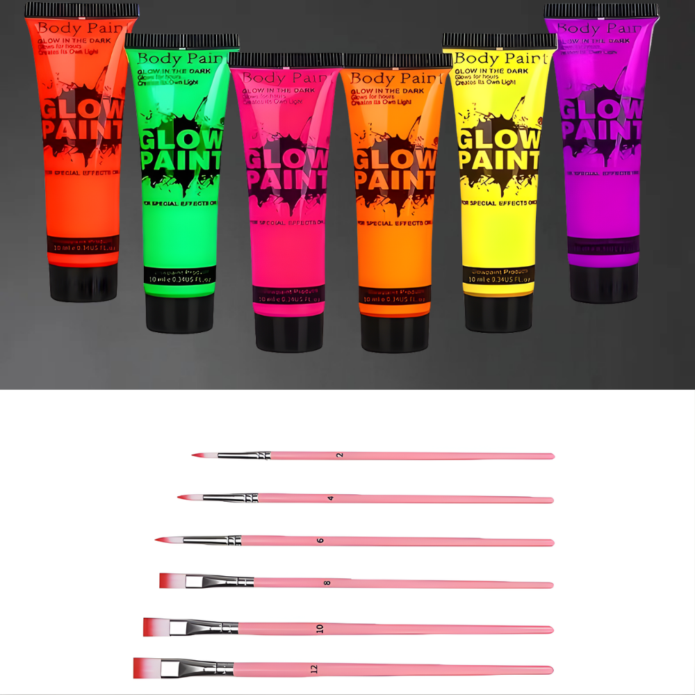 UV Glow Neon Body Paint Kit For Parties And Events