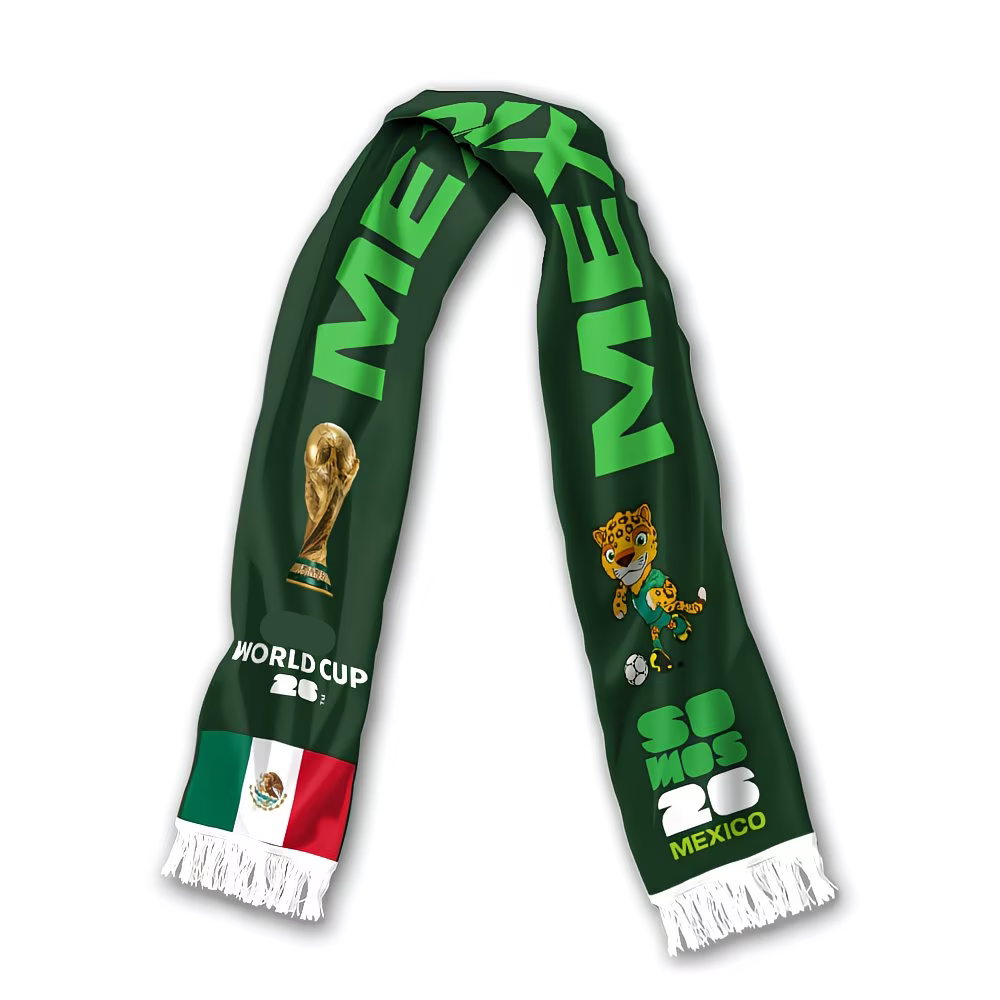 Mexico Flag World Cup Soccer Scarf For True Fans And Supporters