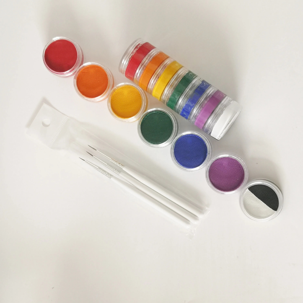 Split Cake Rainbow Body Art Paint Kit For Creative Expression