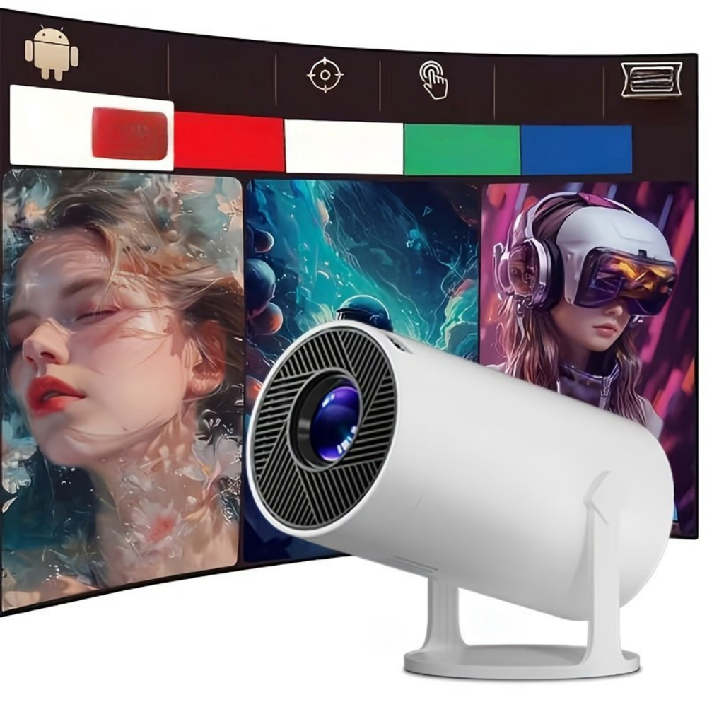 1080P Wireless Portable Projector With 180 Degree Rotation