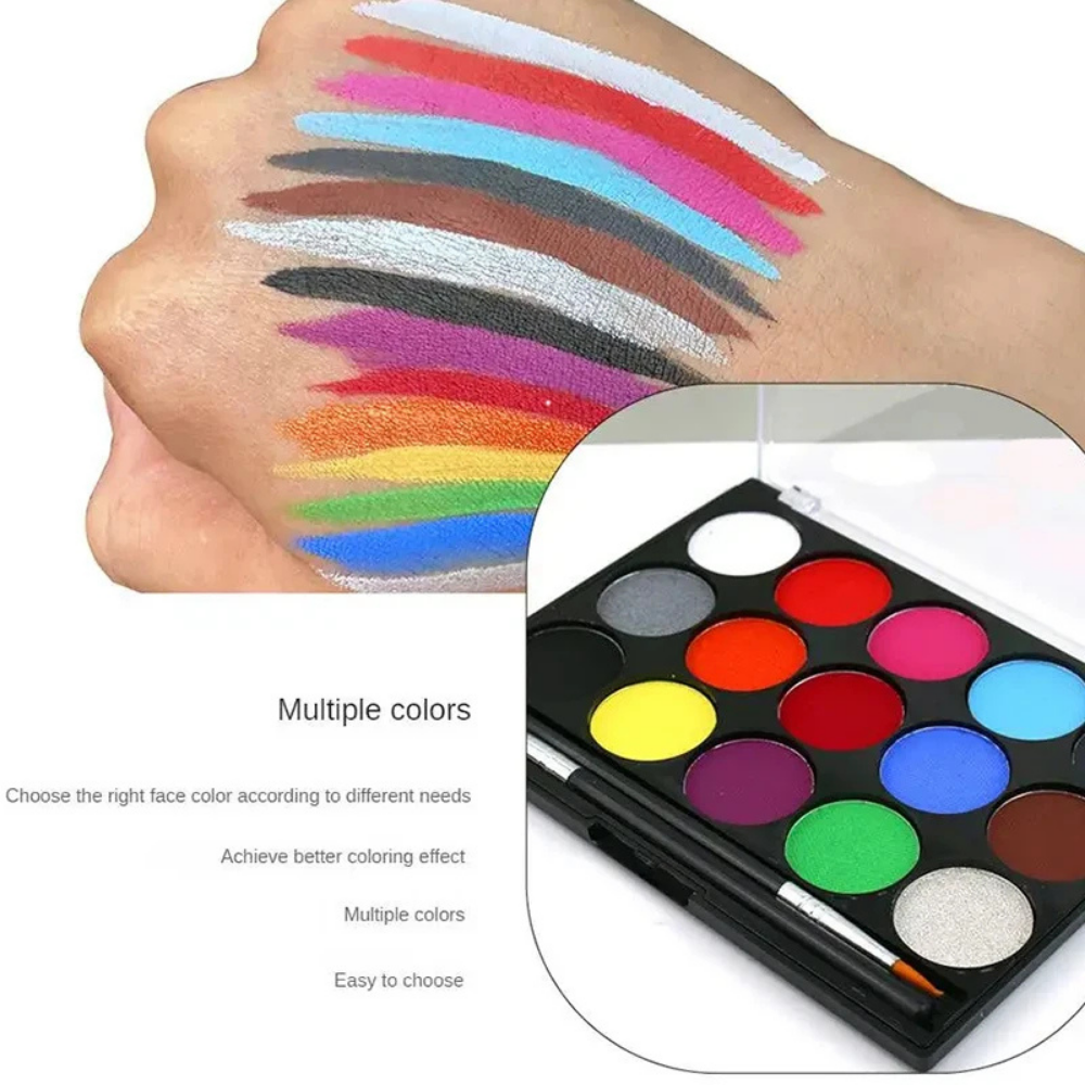 Soccer Ball Face Paint Set With 15 Colors For Creative Designs