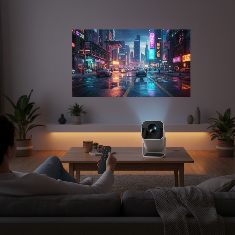 1080P Wireless Portable Mini Projector For Home Theater Streaming
