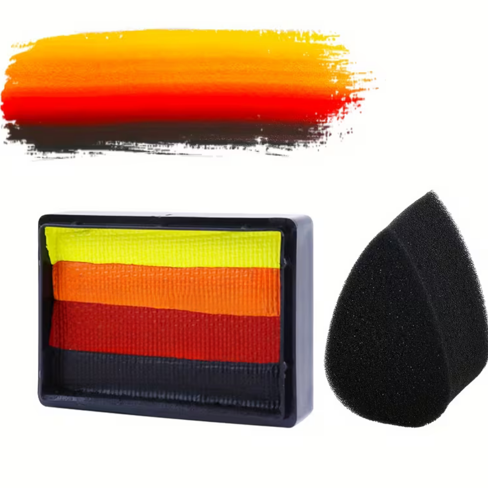 Vibrant Rainbow Neon Body Paint Kit For Face And Body Art