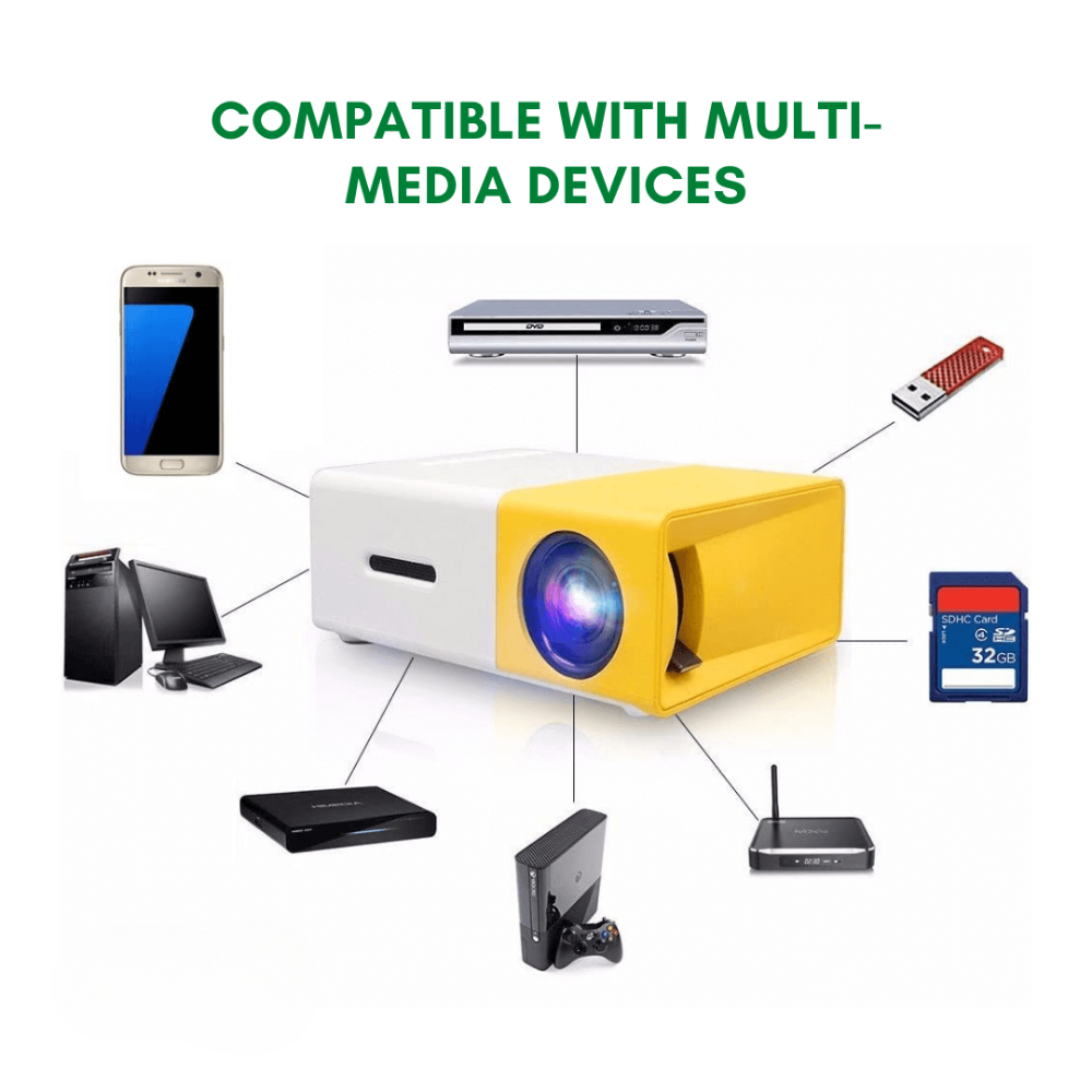 World Cup Compact Projector With HDMI For Home And Outdoor Viewing